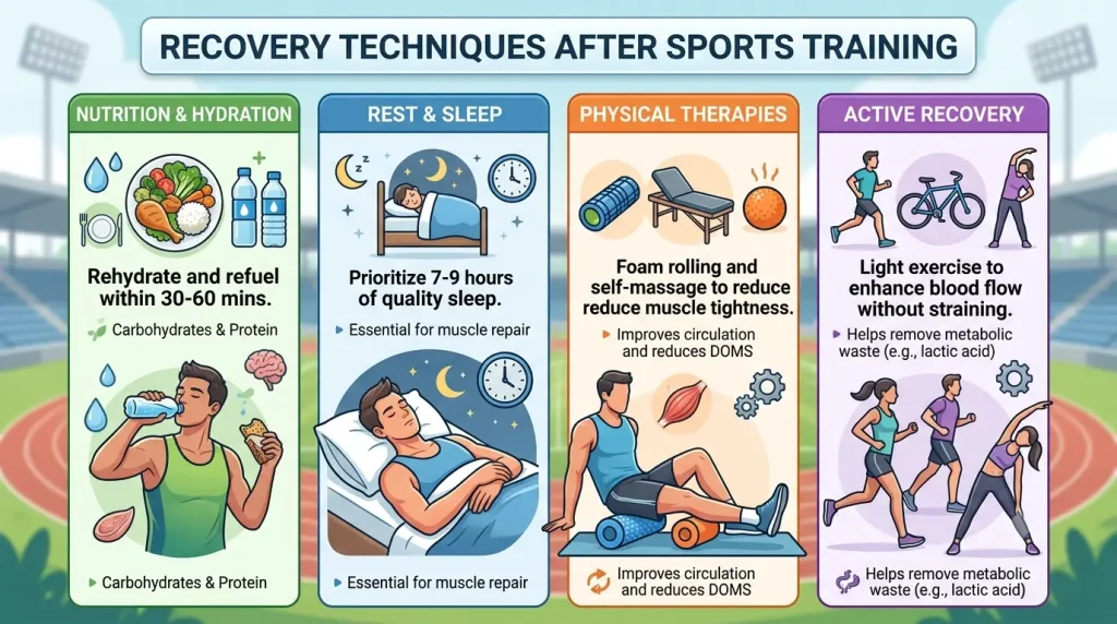 what is recovery techniques after sports training
